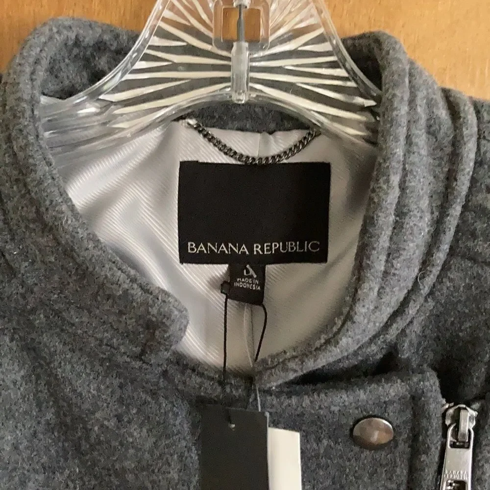 Banana Republic Moto Italian woven wool jacket